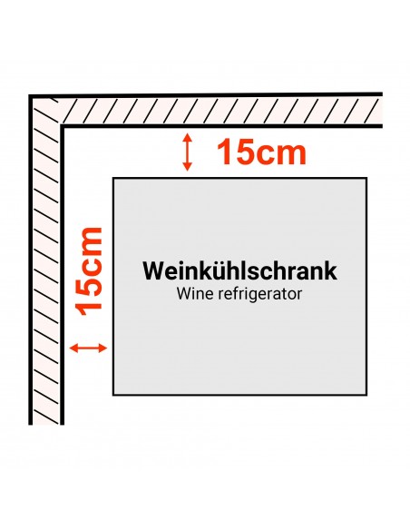 Commercial Wine Fridge - Dual Zone - 350L - max. 116 bottles