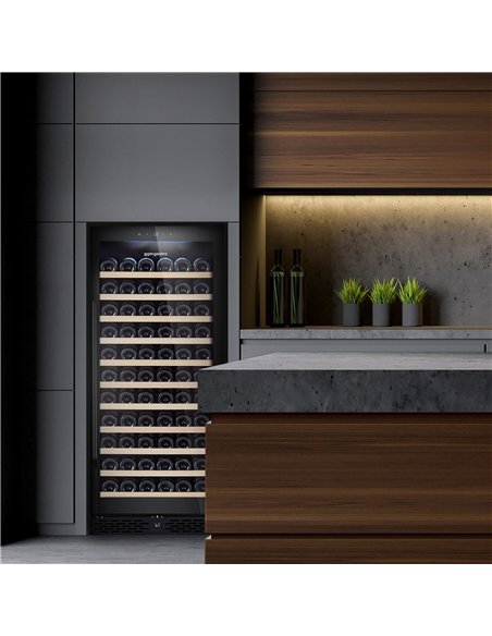 Commercial Wine Fridge ECO - Stainless Steel - Freestanding - Single Zone - 350L - max. 127 bottles