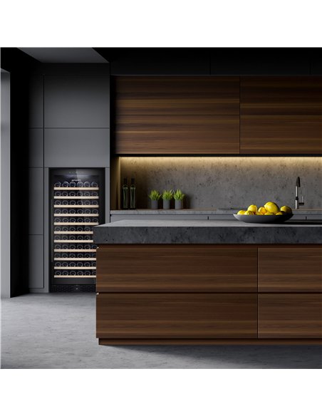 Commercial Wine Fridge ECO - Stainless Steel - Freestanding - Single Zone - 350L - max. 127 bottles