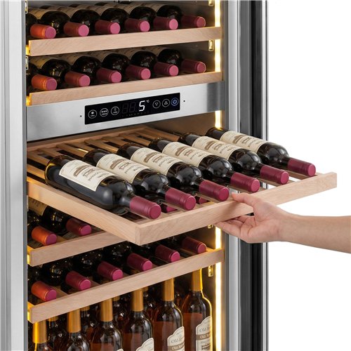 Commercial Wine Fridge - Stainless Steel - Dual Zone - 100L - max. 72 bottles