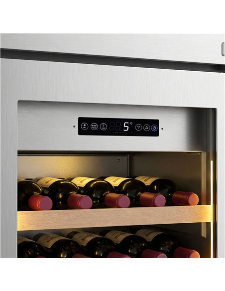 Commercial Wine Fridge - Stainless Steel - Dual Zone - 100L - max. 72 bottles
