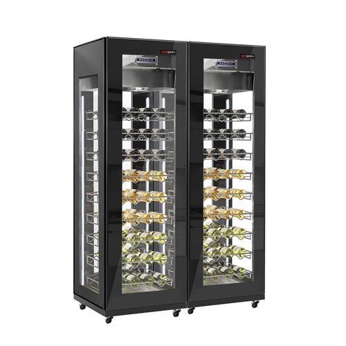 (2 pcs) Commercial Wine Fridge - Dual Zone - 400L - max. 162 bottles