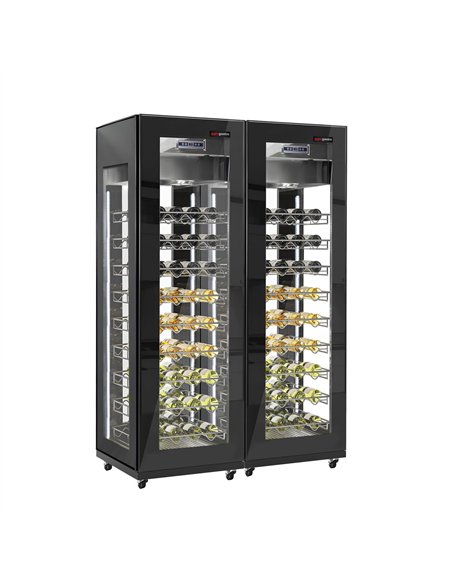 (2 pcs) Commercial Wine Fridge - Dual Zone - 400L - max. 162 bottles