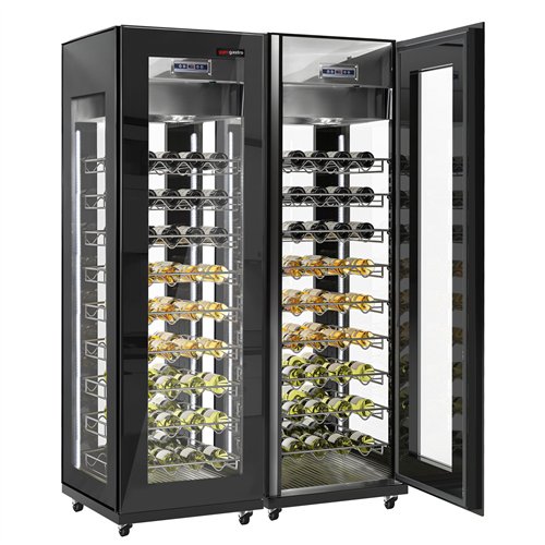 (2 pcs) Commercial Wine Fridge - Dual Zone - 400L - max. 162 bottles