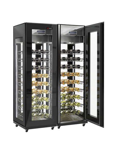 (2 pcs) Commercial Wine Fridge - Dual Zone - 400L - max. 162 bottles