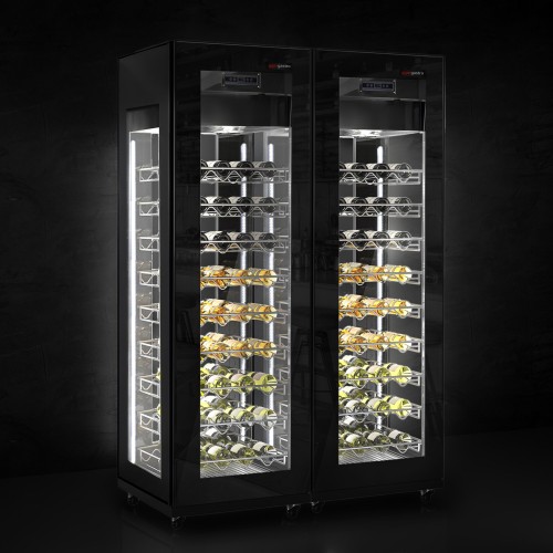 (2 pcs) Commercial Wine Fridge - Dual Zone - 400L - max. 162 bottles