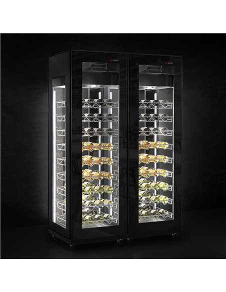 (2 pcs) Commercial Wine Fridge - Dual Zone - 400L - max. 162 bottles