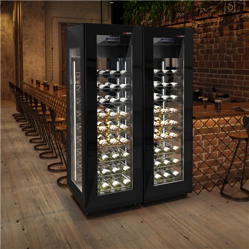 (2 pcs) Commercial Wine Fridge - Dual Zone - 400L - max. 162 bottles