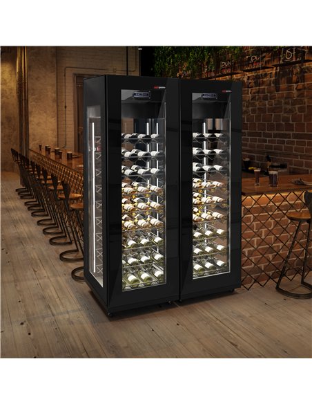 (2 pcs) Commercial Wine Fridge - Dual Zone - 400L - max. 162 bottles