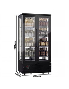 Panoramic Commercial Wine Fridge - Stainless Steel - Single Zone - 450L - max. 128 bottles 2