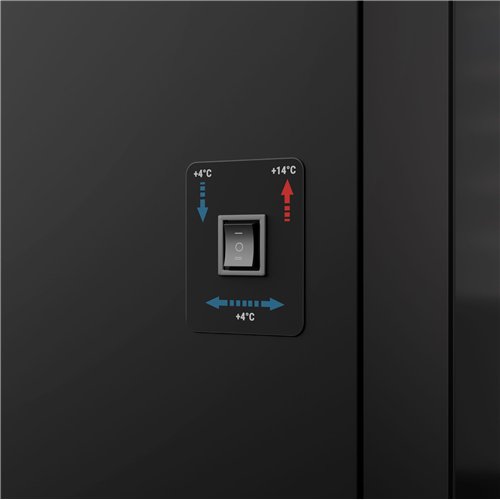 Panoramic Commercial Wine Fridge - Stainless Steel - Single Zone - 450L - max. 128 bottles