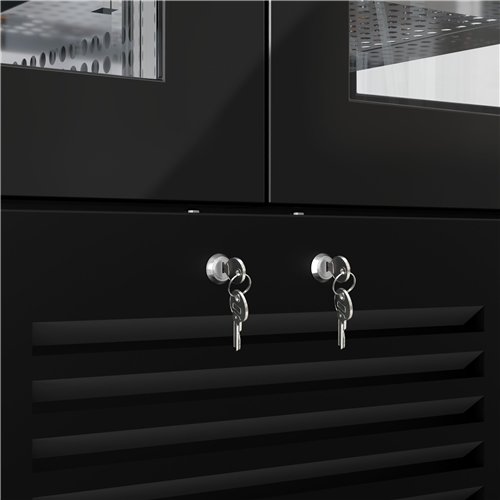 Panoramic Commercial Wine Fridge - Stainless Steel - Single Zone - 450L - max. 128 bottles