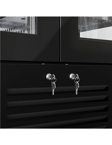 Panoramic Commercial Wine Fridge - Stainless Steel - Single Zone - 450L - max. 128 bottles