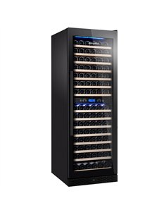 Commercial Wine Fridge - Stainless Steel - Freestanding - Dual Zone - 450L - max. 160 bottles - For UK