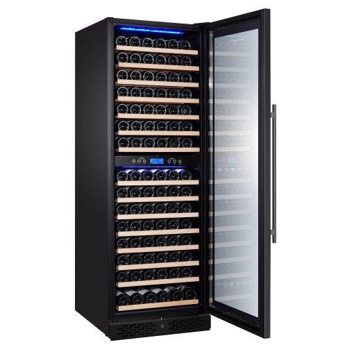 Commercial Wine Fridge - Stainless Steel - Freestanding - Dual Zone - 450L - max. 160 bottles - For UK