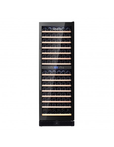 Commercial Wine Fridge - Stainless Steel - Freestanding - Dual Zone - 450L - max. 160 bottles - For UK