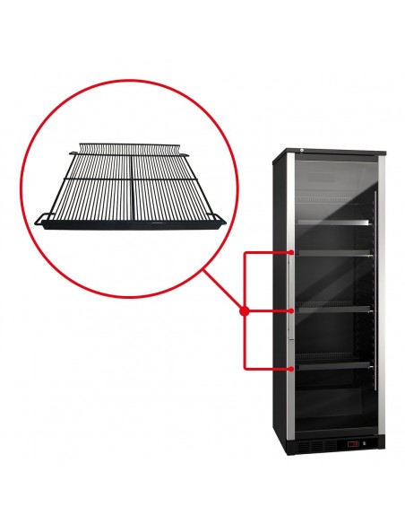 Wire shelf - Carbon crossbars - 530x426mm - for WKFA400 wine refrigerator