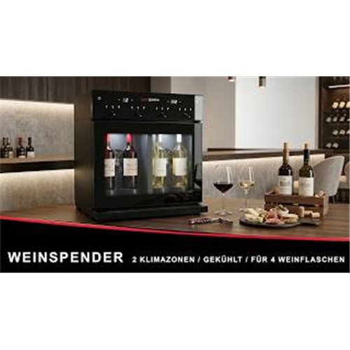 Refrigerated Wine Dispenser – Dual Zone – for 4 Wine Bottles