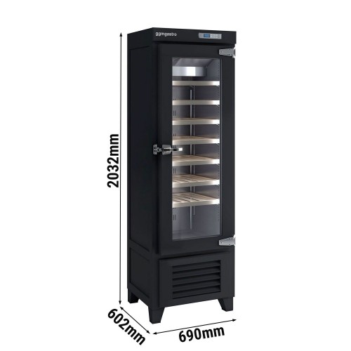 Commercial Wine Fridge - Black - Freestanding - Single Zone - 265L - max. 42 bottles