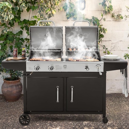 Commercial Gas & Charcoal Combo BBQ...