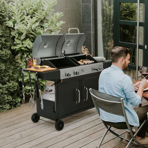 Commercial Gas & Charcoal Combo BBQ...