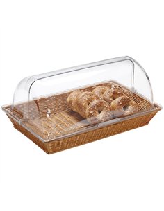 Commercial Bread Display Basket with Roll Top Cover | Stalwart DA-BBB01ABBB01B