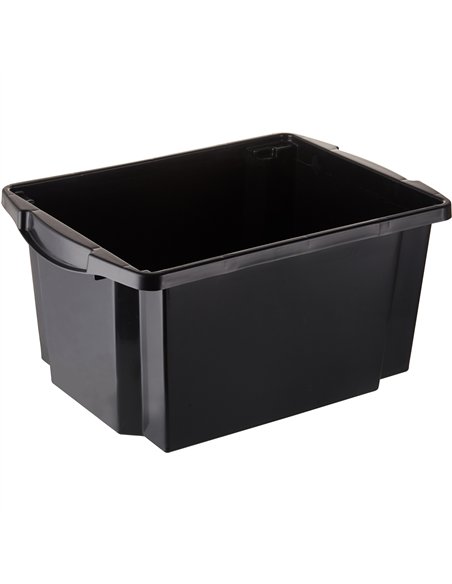 Pack of 10 Plastic Storage Box 25 litre 470x330x225mm Polypropylene | Stalwart DA-C1025