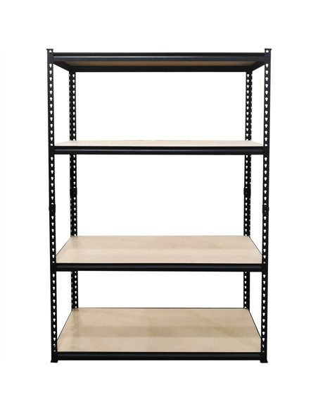 Industrial Shelving Unit Heavy duty 1200x450x1800mm 4 shelves 275 kg/shelf Black | Stalwart DA-SP12045BLACK