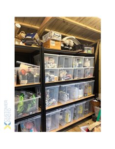 Industrial Shelving Unit Heavy duty 1200x450x1800mm 4 shelves 275 kg/shelf Black | Stalwart DA-SP12045BLACK 2