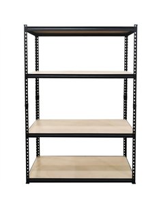 Industrial Shelving Unit Heavy duty 1500x450x1800mm 4 shelves 275 kg/shelf Black | Stalwart DA-SP15045BLACK