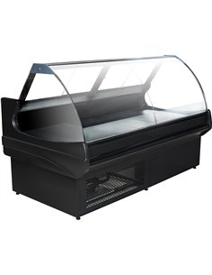 Serve over Deli counter Curved glass front Width 1980mm | Stalwart DA-BLUEL122