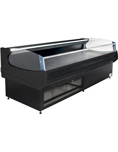 Open Deli counter Straight glass front Width 1955mm Black | Stalwart DA-BLUEL102