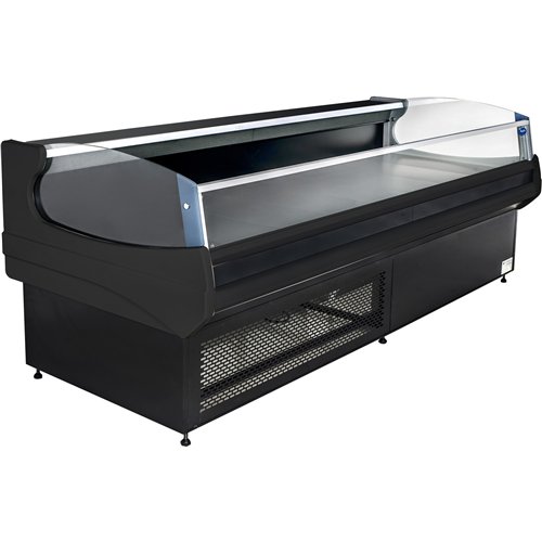 Open Deli counter Straight glass front Width 1955mm Black | Stalwart DA-BLUEL102