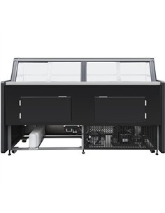 Open Deli counter Straight glass front Width 1955mm Black | Stalwart DA-BLUEL102 2