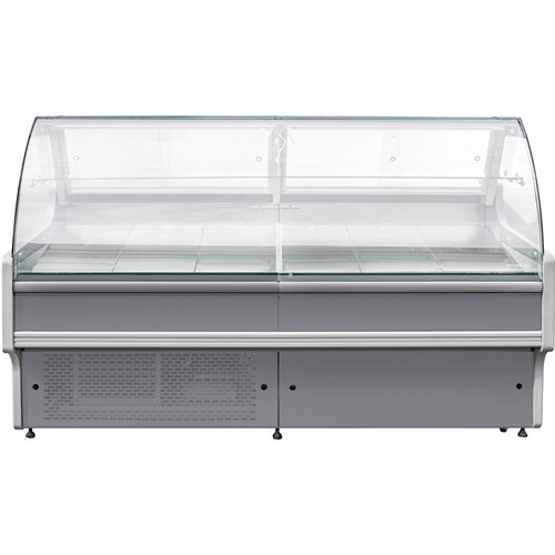 Serve over Deli counter Curved glass front Width 1200mm | Stalwart DA-BLUEL112