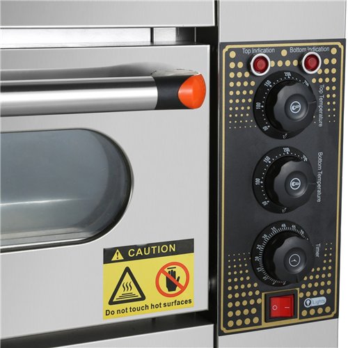 Commercial Electric Bakery Oven 1 Chamber 4000W 400x600mm Tray Stainless Steel | Stalwart DA-HEO11D