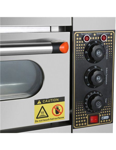 Commercial Electric Bakery Oven 1 Chamber 4000W 400x600mm Tray Stainless Steel | Stalwart DA-HEO11D