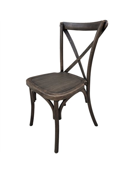 Resin Crossback Chair Dark Brown | Stalwart DA-AOX522
