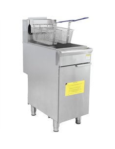 Professional Free Standing Gas Fryer Single Tank 26.5L 393x765x1145mm | Stalwart DA-GF4