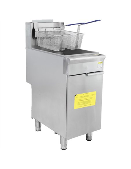 Professional Free Standing Gas Fryer Single Tank 26.5L 393x765x1145mm | Stalwart DA-GF4