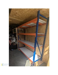 Long Span Warehouse Racking 2400x900x2400mm 4 Shelves 500kg Capacity | Stalwart DA-FUJI434 2