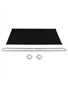 Black Canvas Barrier Panel Accessory 1430×700mm | Stalwart DA-BBPCB01B