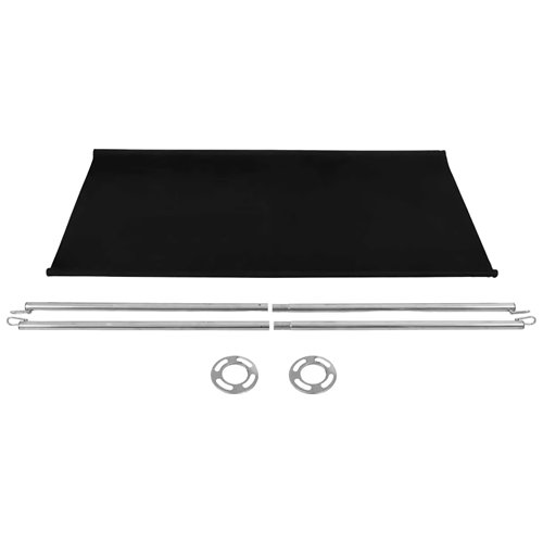 Black Canvas Barrier Panel Accessory 1430×700mm | Stalwart DA-BBPCB01B
