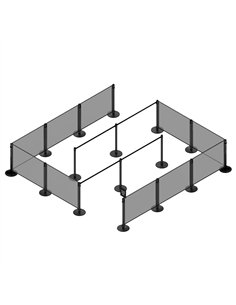 Green Canvas Barrier Panel Accessory 1430×700mm | Stalwart DA-BBPCB01G 2