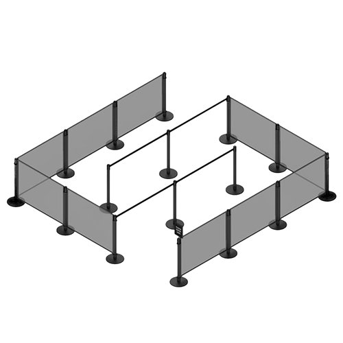 Red Canvas Barrier Panel Accessory 1430×700mm | Stalwart DA-BBPCB01R