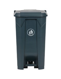 Commercial Pedal Waste Bin 100L Grey HDPE 493 x 475 x 840mm | Stalwart DA-XDL100K18GREY