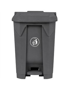Commercial Pedal Waste Bin 50L Grey HDPE 430 x 402 x 600mm | Stalwart DA-XDL50K7GREY
