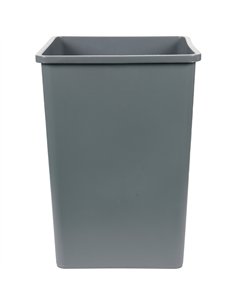 Commercial Open Top Waste Bin 130L Grey LDPE 495 x 495 x 702mm | Stalwart DA-XDL130BGREY