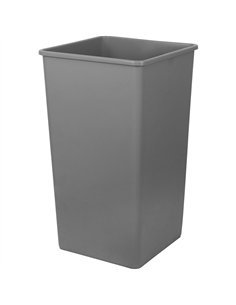 Commercial Open Top Waste Bin 180L Grey LDPE 495 x 495 x 867mm | Stalwart DA-XDL180BGREY