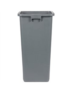 Commercial Open Top Waste Bin 90L Grey LDPE 405 x 400 x 784mm | Stalwart DA-XDL90BGREY